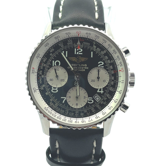 Breitling Nativimer Stainless Steel 42mm Black Chronograph Dial Watch Reference#: A2332212/B637 - Happy Jewelers Fine Jewelry Lifetime Warranty