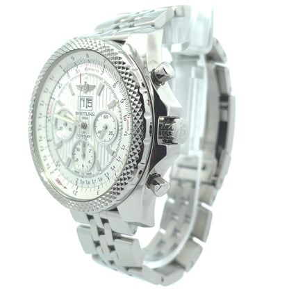 Breitling Bentley 49mm Stainless Steel Ivory Chronograph Dial Watch Reference#: A4436412/G814 - Happy Jewelers Fine Jewelry Lifetime Warranty