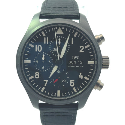 IWC Pilots Watch 44.5mm Black Dial Watch Ref# IW389101 - Happy Jewelers Fine Jewelry Lifetime Warranty