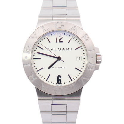 Bvlgari Bvlgari Stainless Steel 30mm White Roman & Stick Dial Watch Reference# 103711 - Happy Jewelers Fine Jewelry Lifetime Warranty