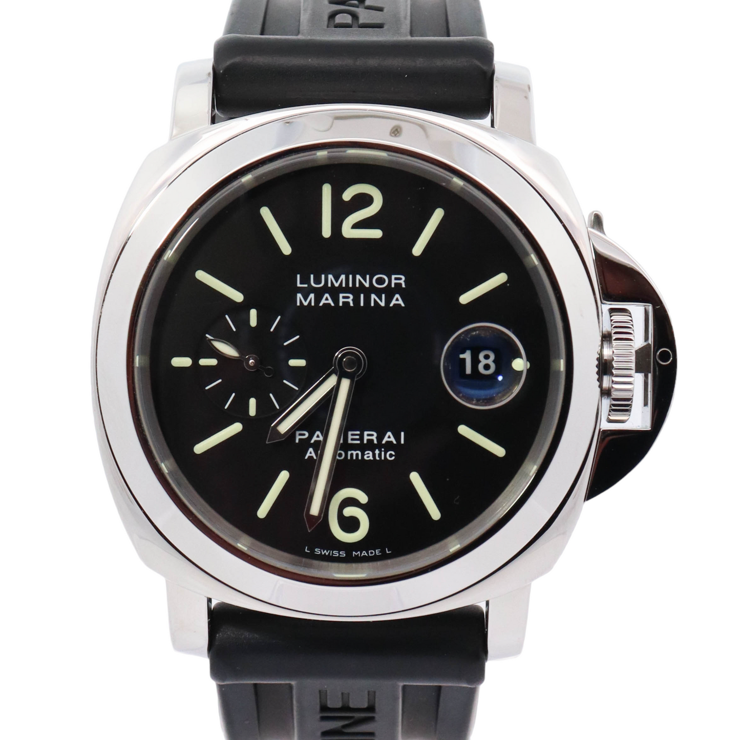 Load image into Gallery viewer, Panerai Luminor Marina Stainless Steel 44mm Black Roman &amp;amp; Stick Dial Watch Reference#: PAM00299 - Happy Jewelers Fine Jewelry Lifetime Warranty
