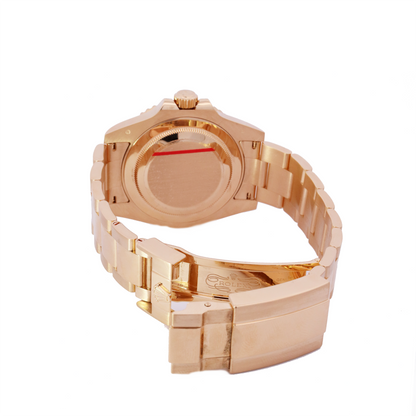 Rolex GMT Master II Yellow Gold 40mm Black Dot Dial Watch | Ref# 116718 - Happy Jewelers Fine Jewelry Lifetime Warranty