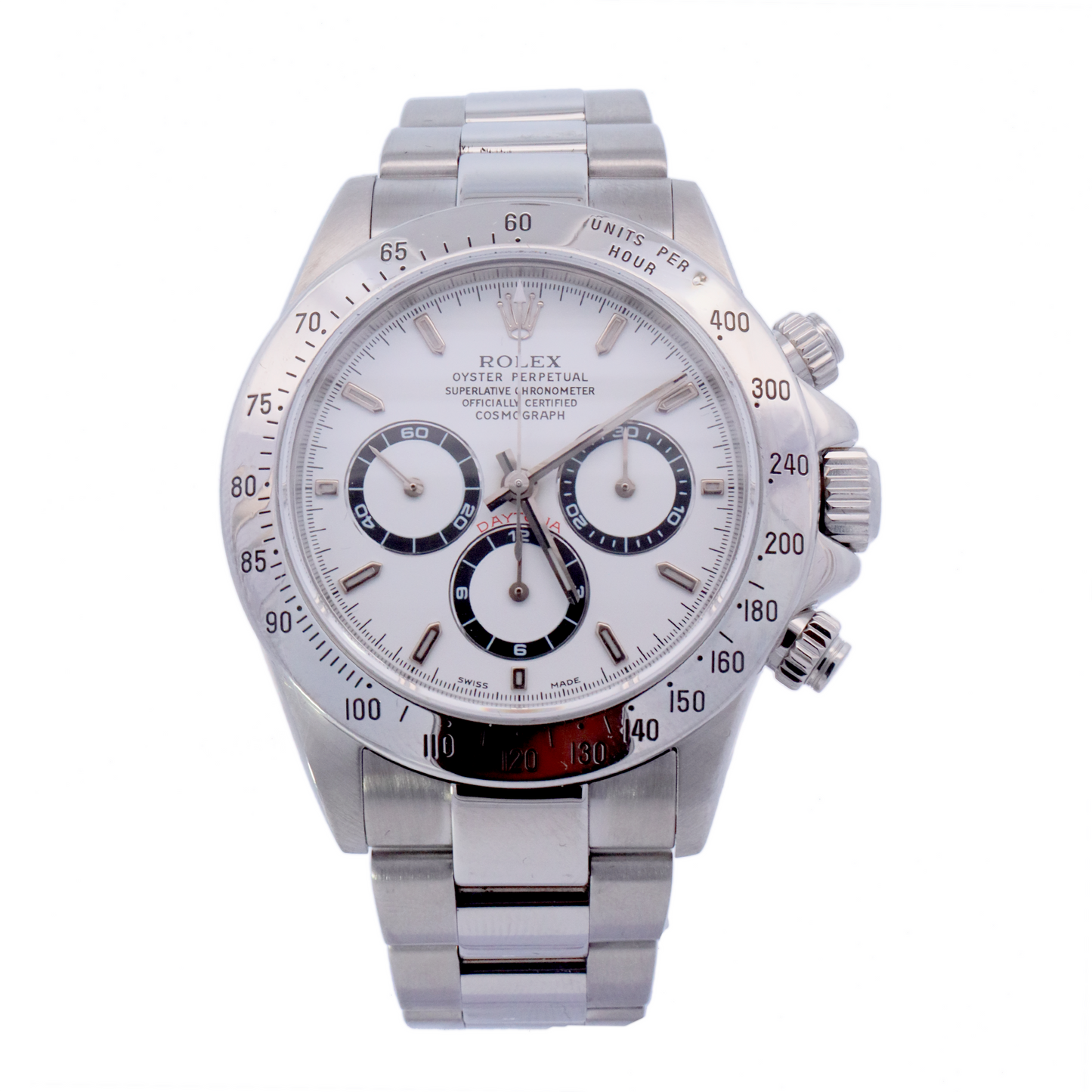 Rolex Daytona Stainless Steel 40mm White Chronograph Dial Watch | Ref# 16520 - Happy Jewelers Fine Jewelry Lifetime Warranty