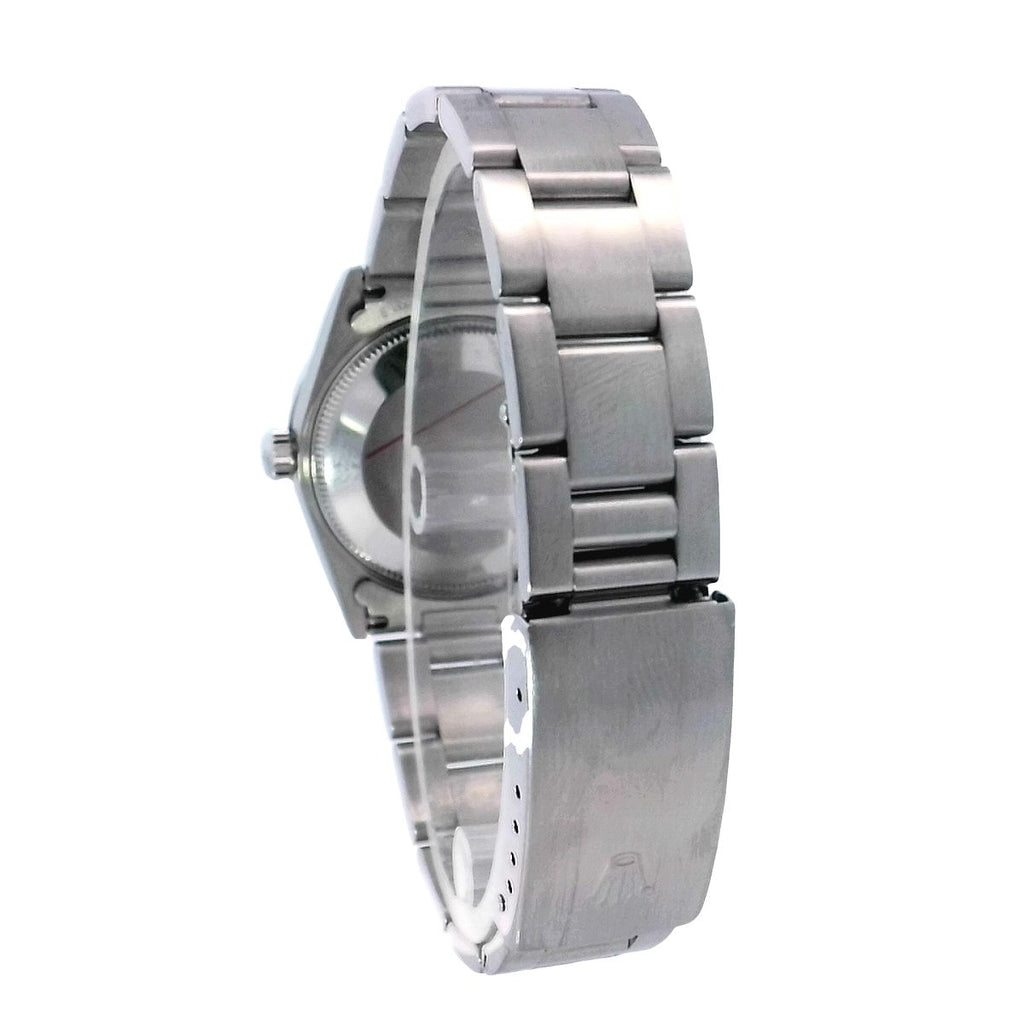 Rolex Oyster Perpetual Stainless Steel 31mm Custom Diamond Dial Watch Reference# 77080 - Happy Jewelers Fine Jewelry Lifetime Warranty