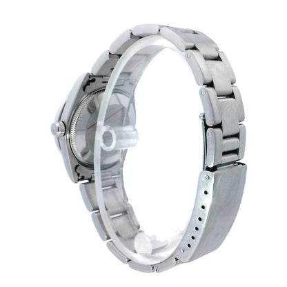 Rolex Oyster Perpetual Stainless Steel 31mm Custom Diamond Dial Watch Reference# 77080 - Happy Jewelers Fine Jewelry Lifetime Warranty