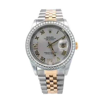 Rolex Datejust Two Tone Yellow Gold & Steel 41mm Champagne Stick Dial Watch - Happy Jewelers Fine Jewelry Lifetime Warranty