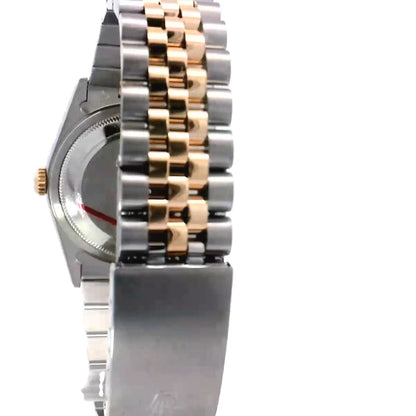 Rolex Datejust Two Tone Yellow Gold & Steel 41mm Champagne Stick Dial Watch - Happy Jewelers Fine Jewelry Lifetime Warranty