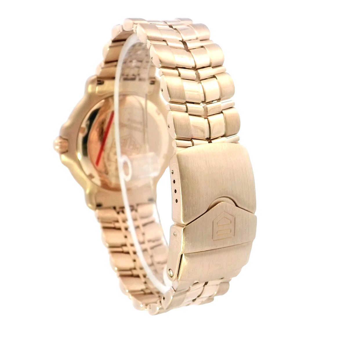 TAG Heuer Chronometer Yellow Gold 39mm Champagne Diamond Dial Watch | Ref# WH514 - Happy Jewelers Fine Jewelry Lifetime Warranty