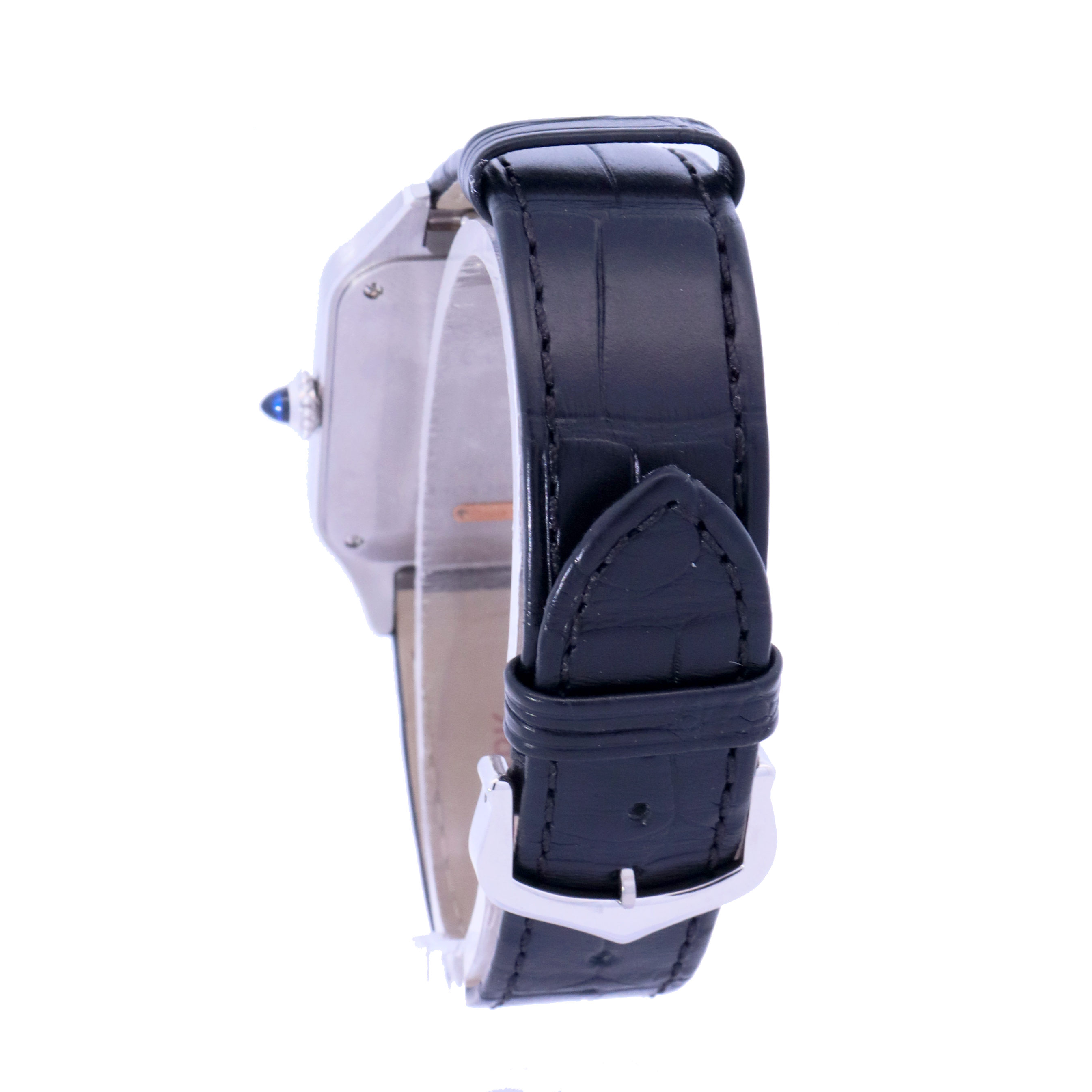 Cartier Santos Dumont Rose Gold and Stainless Steel 31mm White Roman Dial Watch | Ref# W2SA0011 - Happy Jewelers Fine Jewelry Lifetime Warranty