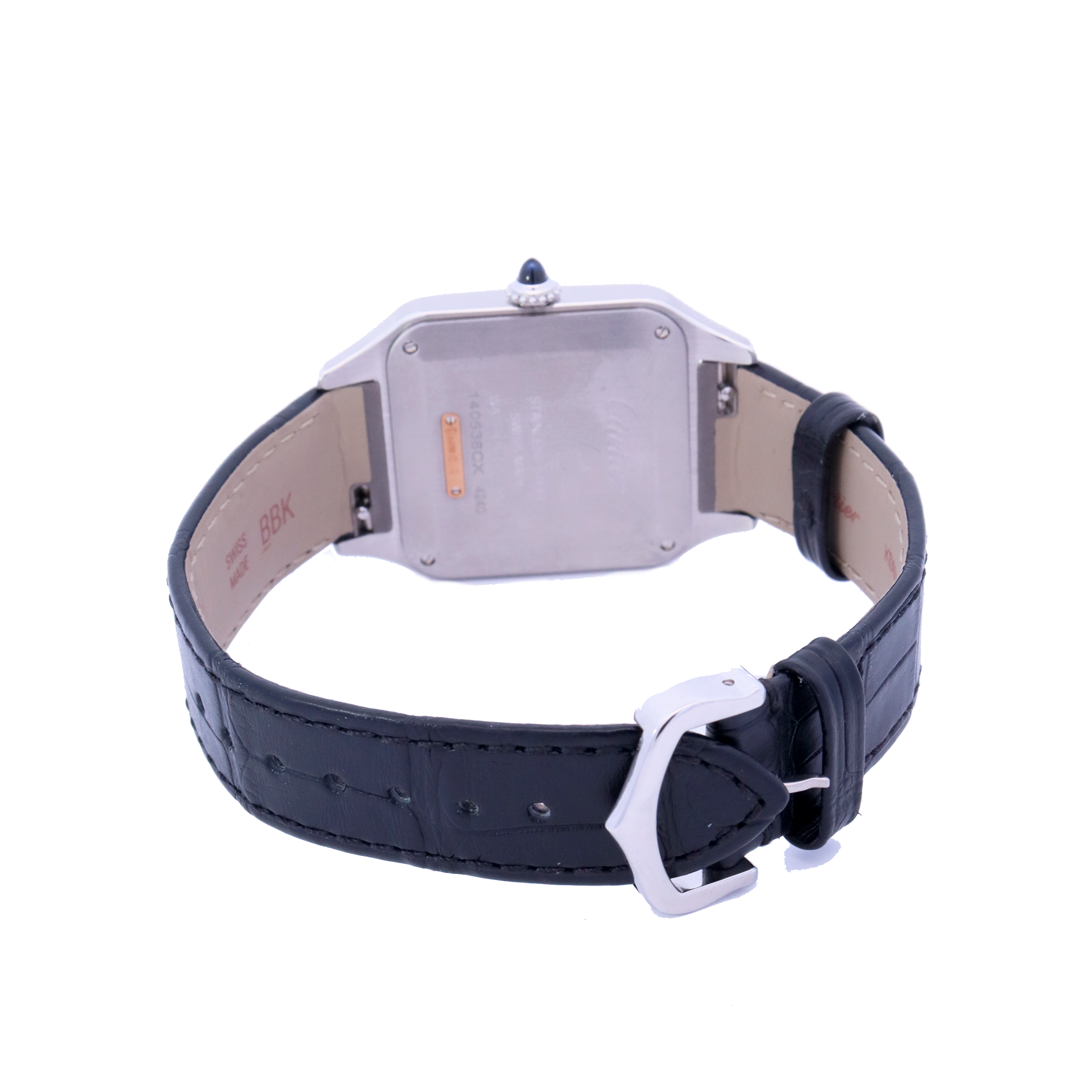 Cartier Santos Dumont Rose Gold and Stainless Steel 31mm White Roman Dial Watch | Ref# W2SA0011 - Happy Jewelers Fine Jewelry Lifetime Warranty