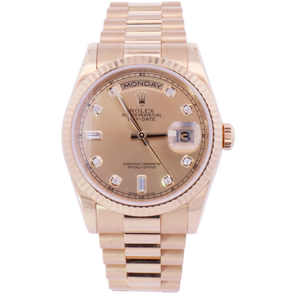 Rolex Day-Date 36mm Blue Dial Watch Ref# 118238 - Happy Jewelers Fine Jewelry Lifetime Warranty