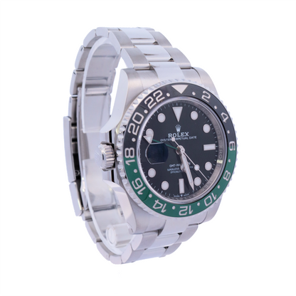 Rolex GMT-Master II "Sprite" Stainless Steel Black Dot Dial Watch | Ref# 126720VTNR - Happy Jewelers Fine Jewelry Lifetime Warranty