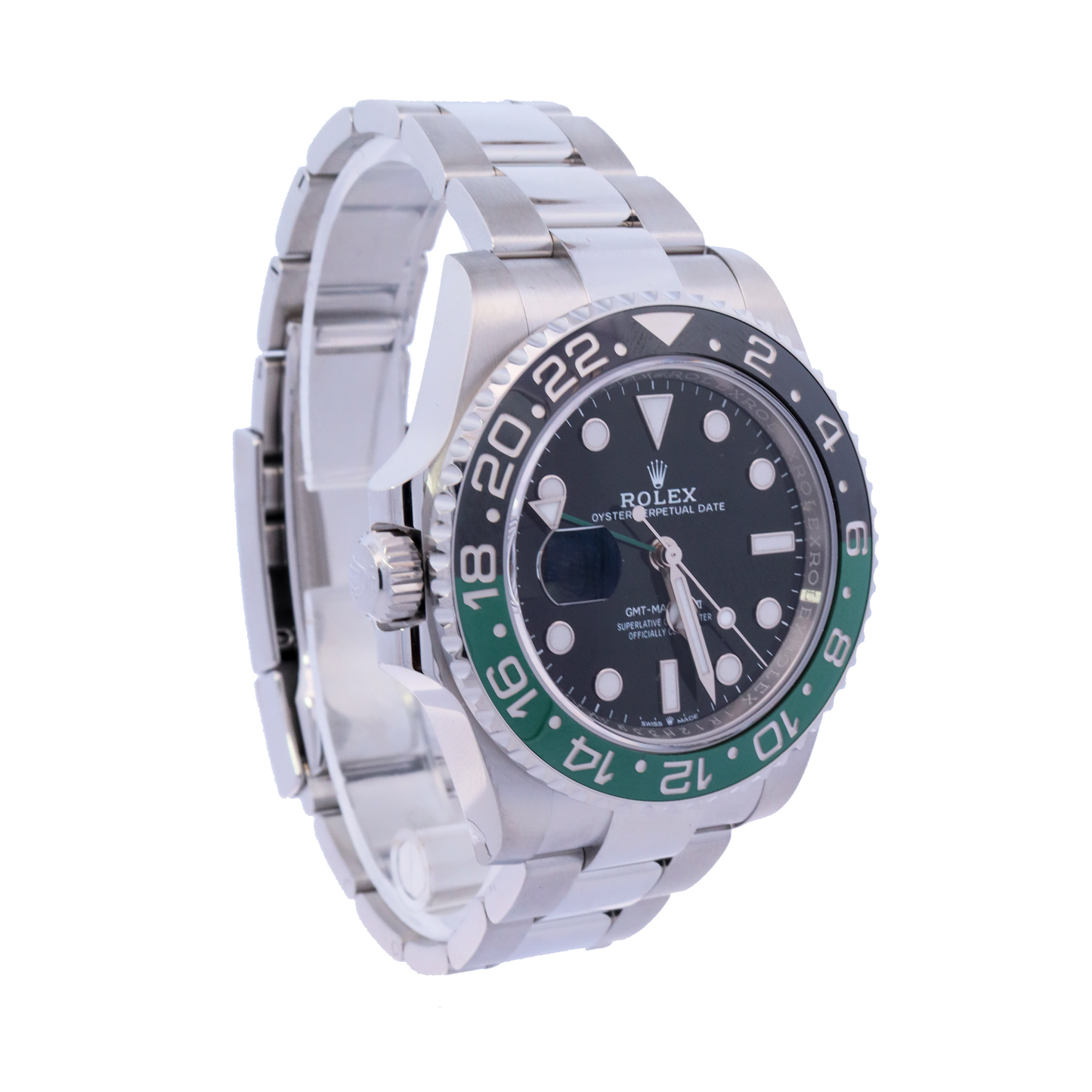 Rolex GMT-Master II "Sprite" Stainless Steel 40mm Black Dot Dial Watch | Ref# Ref# 126720VTNR - Happy Jewelers Fine Jewelry Lifetime Warranty