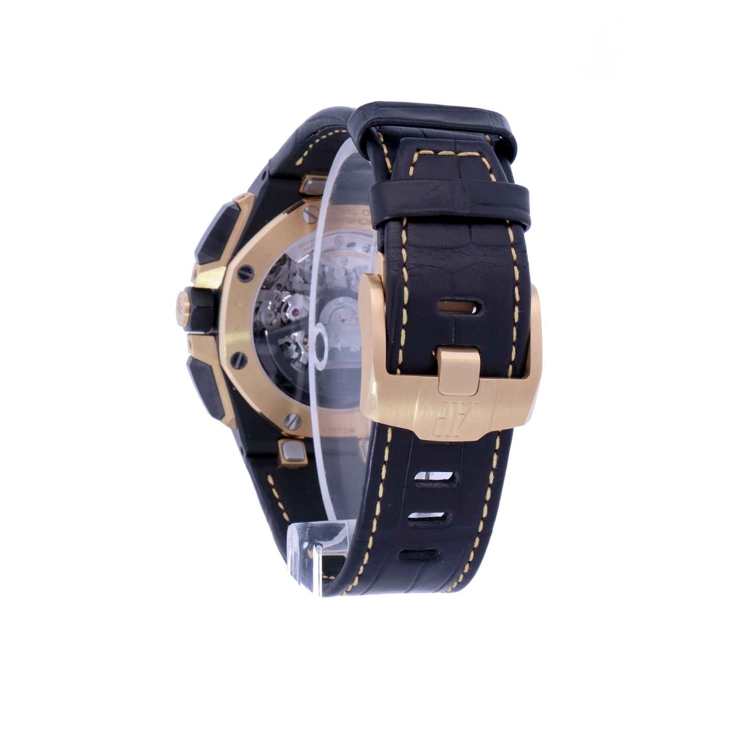 Audemars Piguet Royal Oak Offshore Black Ceramic & Yellow Gold 43mm Black Chronograph Dial Watch | Ref# 26420CE.OO.A127CR.01 - Happy Jewelers Fine Jewelry Lifetime Warranty