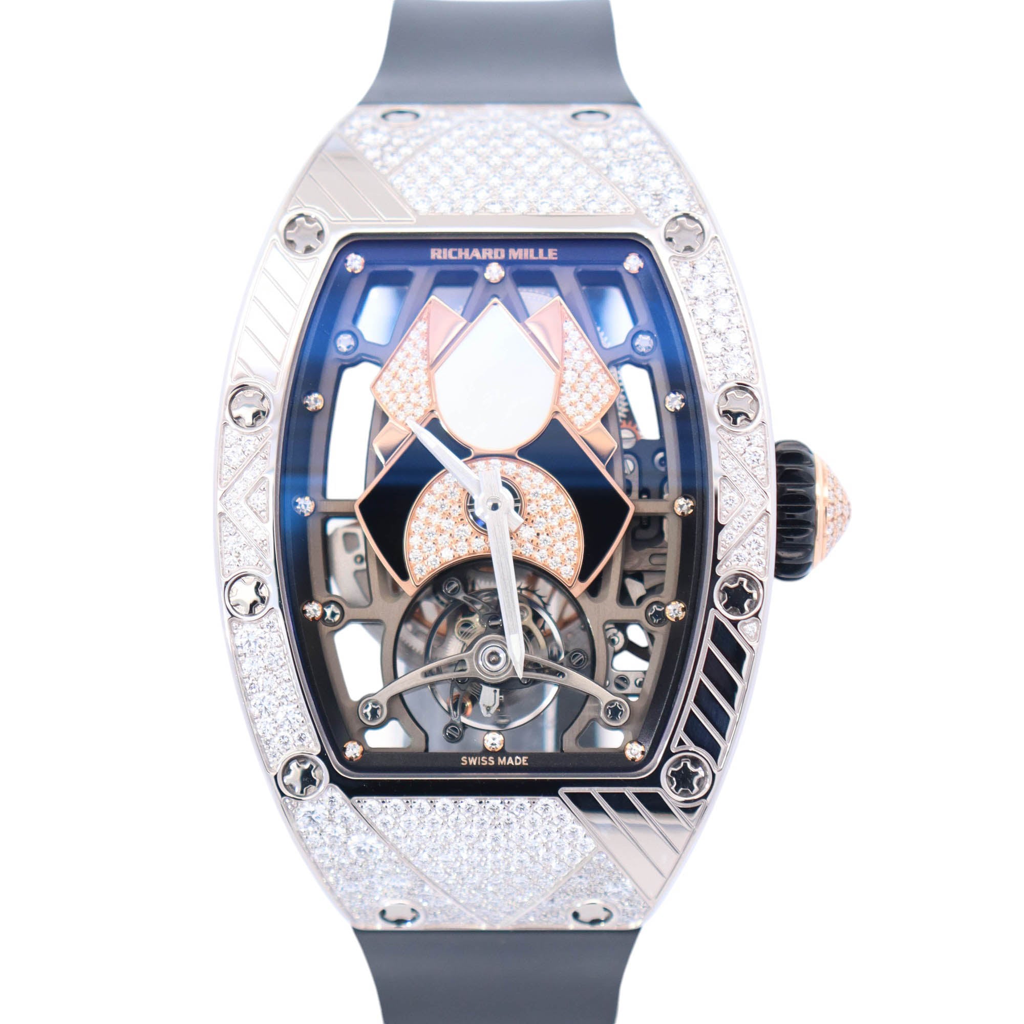 Richard Mille RM71-01 Factory Set White Gold Skeleton Dial Watch Ref# RM71-01 - Happy Jewelers Fine Jewelry Lifetime Warranty