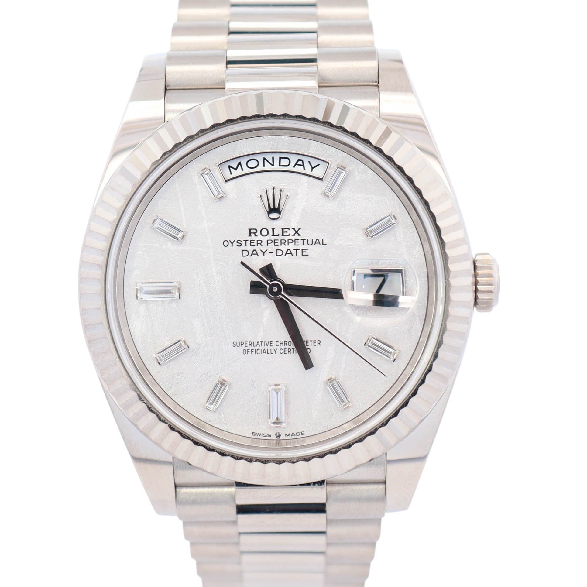 Rolex Day-Date 40mm Meteorite Dial Watch Ref# 228239 - Happy Jewelers Fine Jewelry Lifetime Warranty