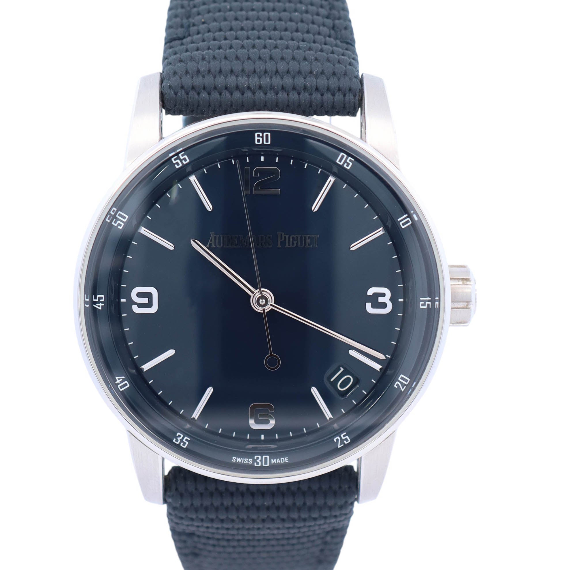 Audemars Piguet Code 11.59 41mm Blue Dial Watch Reference#  15210BC.OO.A321CR.01 - Happy Jewelers Fine Jewelry Lifetime Warranty