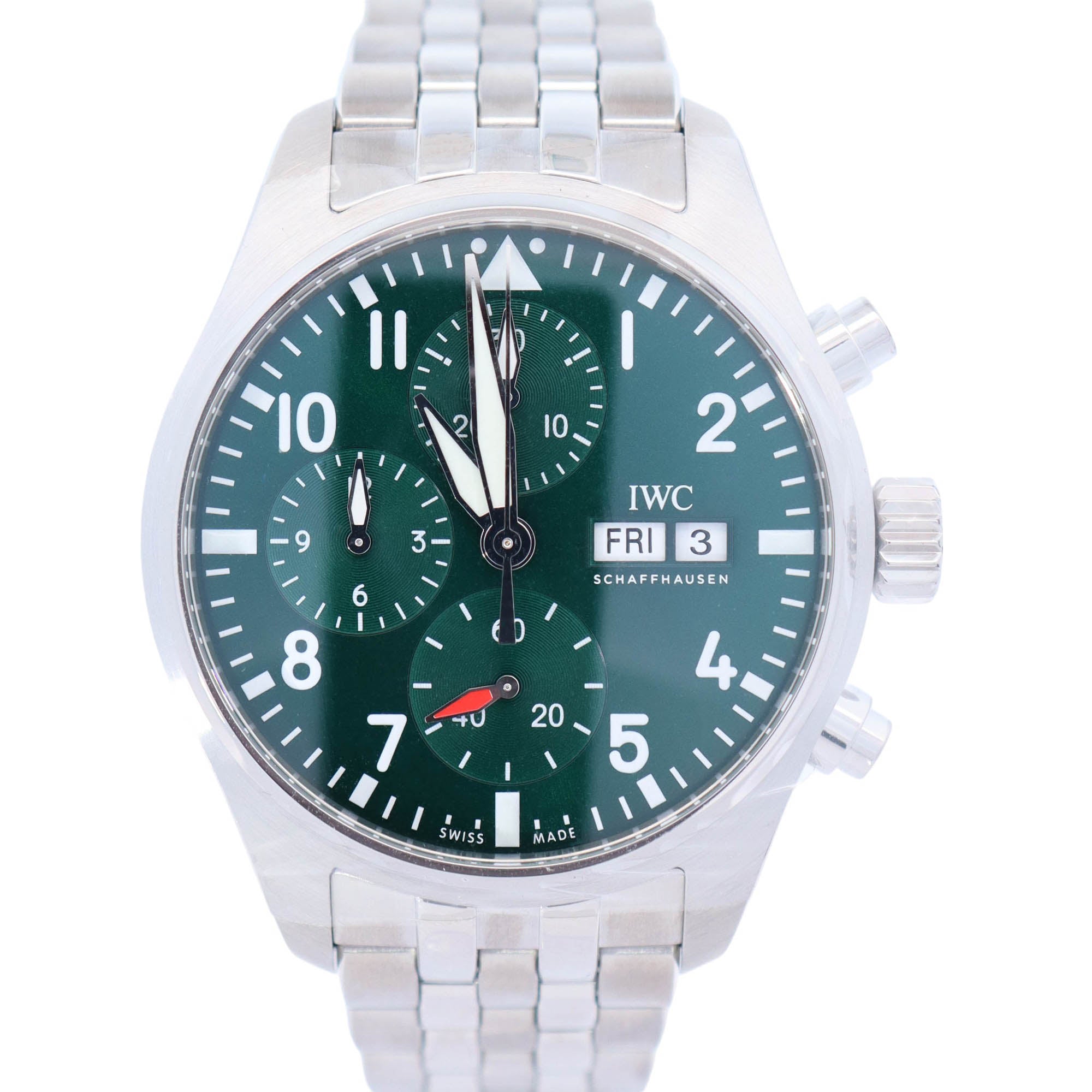 IWC Pilot 41mm Green Dial Watch Ref# IW388104 - Happy Jewelers Fine Jewelry Lifetime Warranty