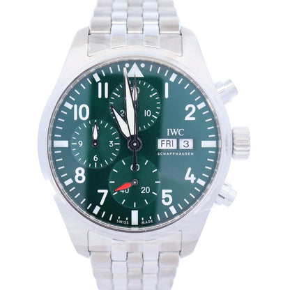 IWC Pilot's 41mm Green Dial Watch Ref# IW388104 - Happy Jewelers Fine Jewelry Lifetime Warranty