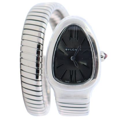 Bvlgari Serpenti Tubagos 35mm Black Dial Watch Ref# 102824 - Happy Jewelers Fine Jewelry Lifetime Warranty