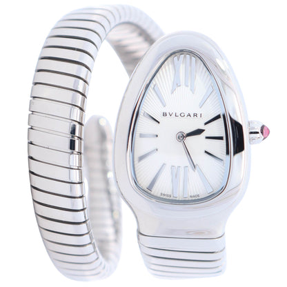 Bvlgari Serpenti Tubagos 35mm White Dial Watch Ref# 101817 - Happy Jewelers Fine Jewelry Lifetime Warranty