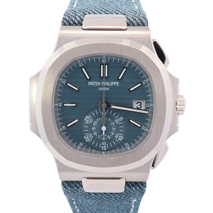Patek Philippe Nautilus 40.5mm Blue Dial Watch Ref# 5980/60G-001