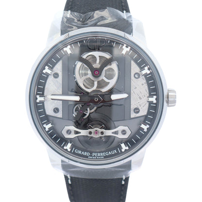 Girard Perregaux Free Bridge 44mm Skeleton Dial Watch Ref# 82000-11-3259-5CX - Happy Jewelers Fine Jewelry Lifetime Warranty