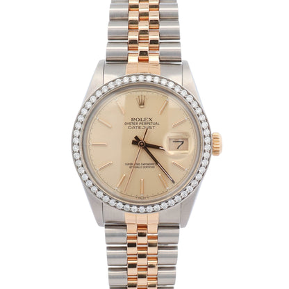Rolex Datejust 36mm Champagne Dial Watch Ref# 16013 - Happy Jewelers Fine Jewelry Lifetime Warranty