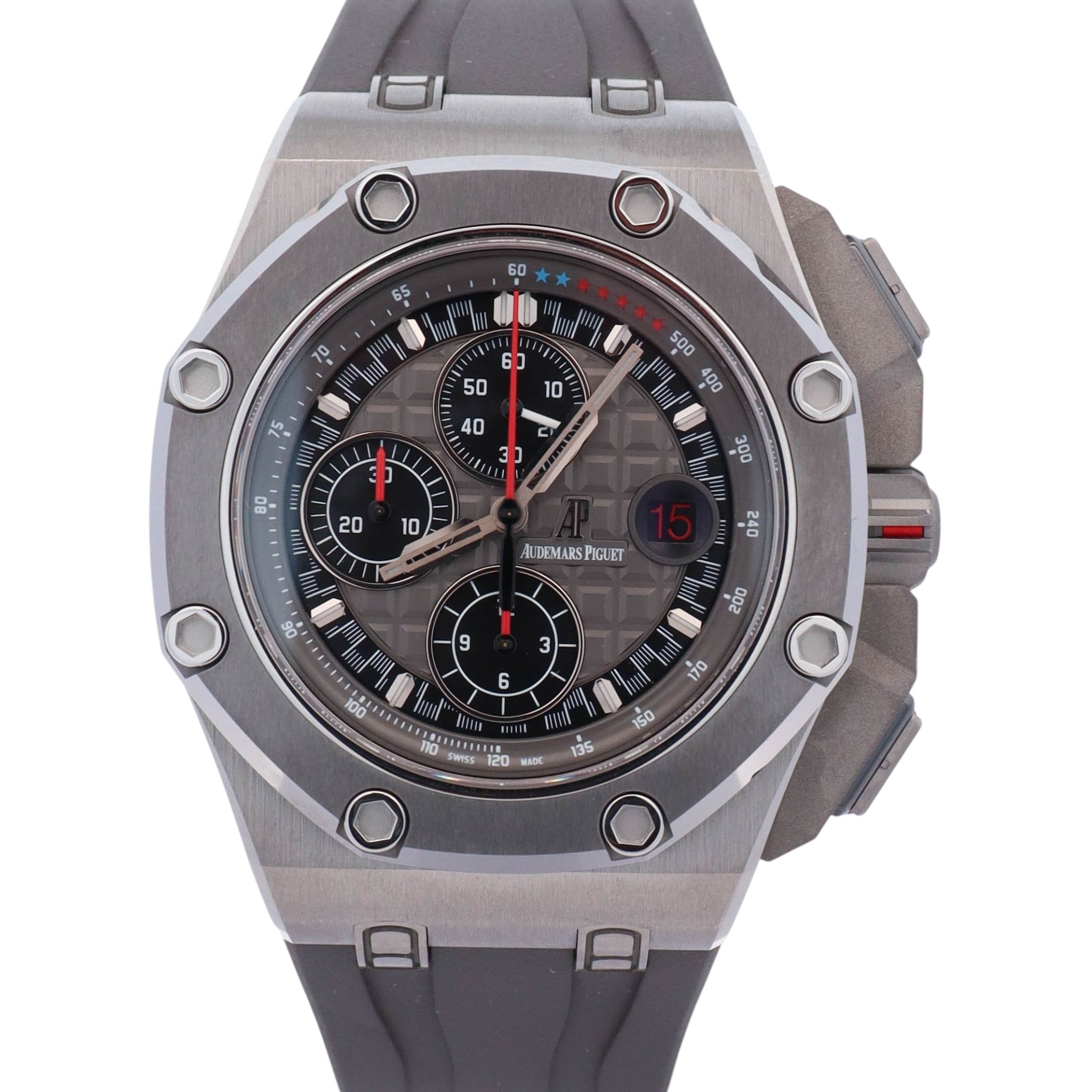 Audemars Piguet Royal Oak 44mm Grey Dial Watch Ref# 26568IM.OO.A004CA.01 - Happy Jewelers Fine Jewelry Lifetime Warranty