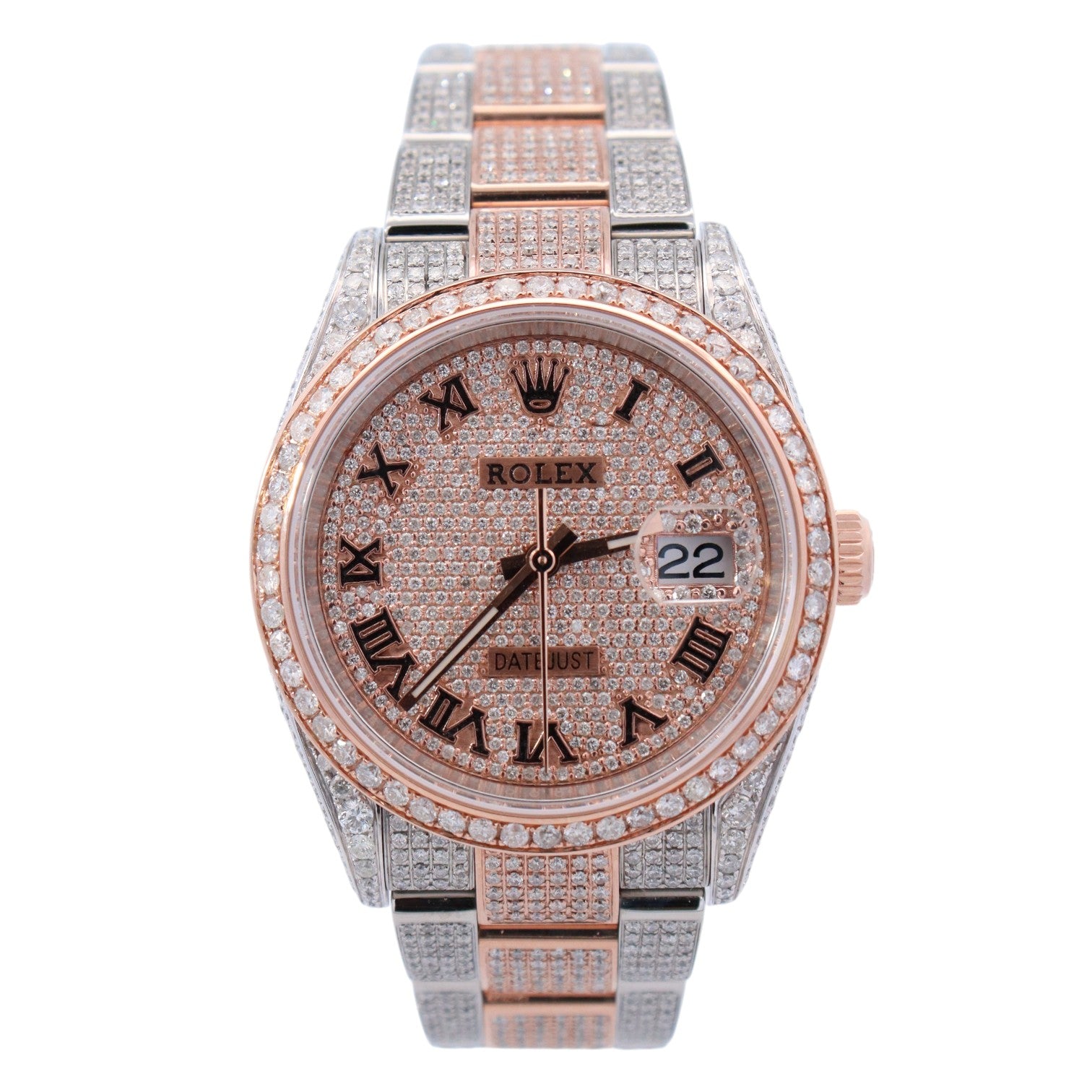 Rolex Datejust 36mm Custom Iced Out Dial Watch Ref# 126231 – Happy