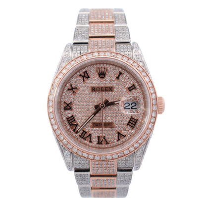 Rolex Datejust 36mm Custom Iced Out Dial Watch Ref# 126231 - Happy Jewelers Fine Jewelry Lifetime Warranty