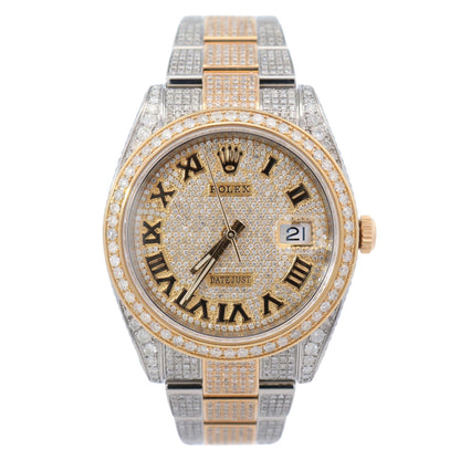 Rolex Datejust 41mm Custom Iced Out Dial Watch Ref# 126333 - Happy Jewelers Fine Jewelry Lifetime Warranty
