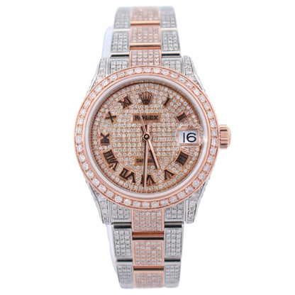 Rolex Datejust 31mm Custom Iced Out Dial Watch Ref# 278241 - Happy Jewelers Fine Jewelry Lifetime Warranty