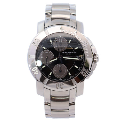 Baume & Mercier Capeland 40mm Black Dial Watch Ref# MOA08112/65352 - Happy Jewelers Fine Jewelry Lifetime Warranty