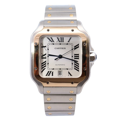 Cartier Santos 39.8mm White Dial Watch Ref# 4072 - Happy Jewelers Fine Jewelry Lifetime Warranty