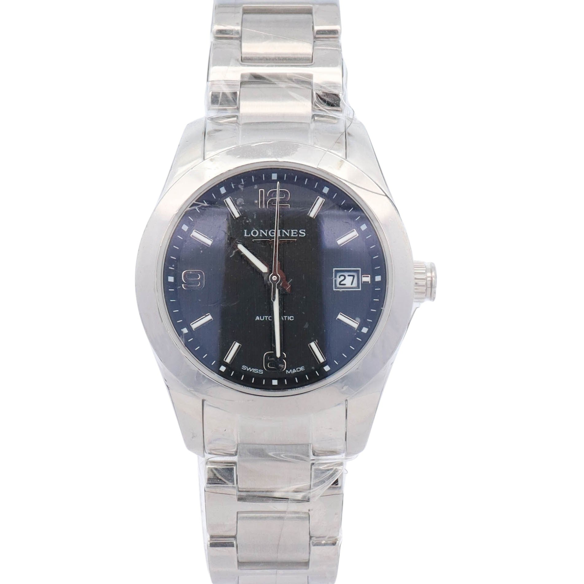 Longines Conquest 29mm Black Dial Watch Ref#L2.285.4.56.6 - Happy Jewelers Fine Jewelry Lifetime Warranty