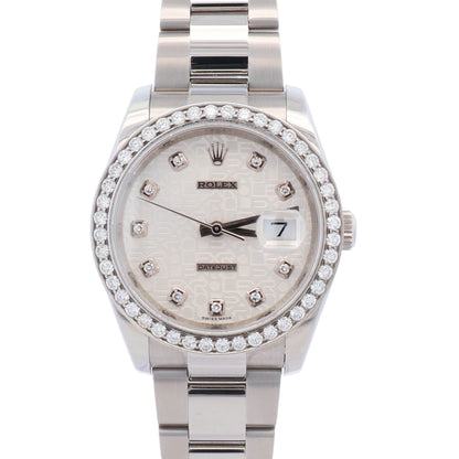 Rolex Datejust 36mm Silver Jubilee Dial Watch Ref# 116200 - Happy Jewelers Fine Jewelry Lifetime Warranty