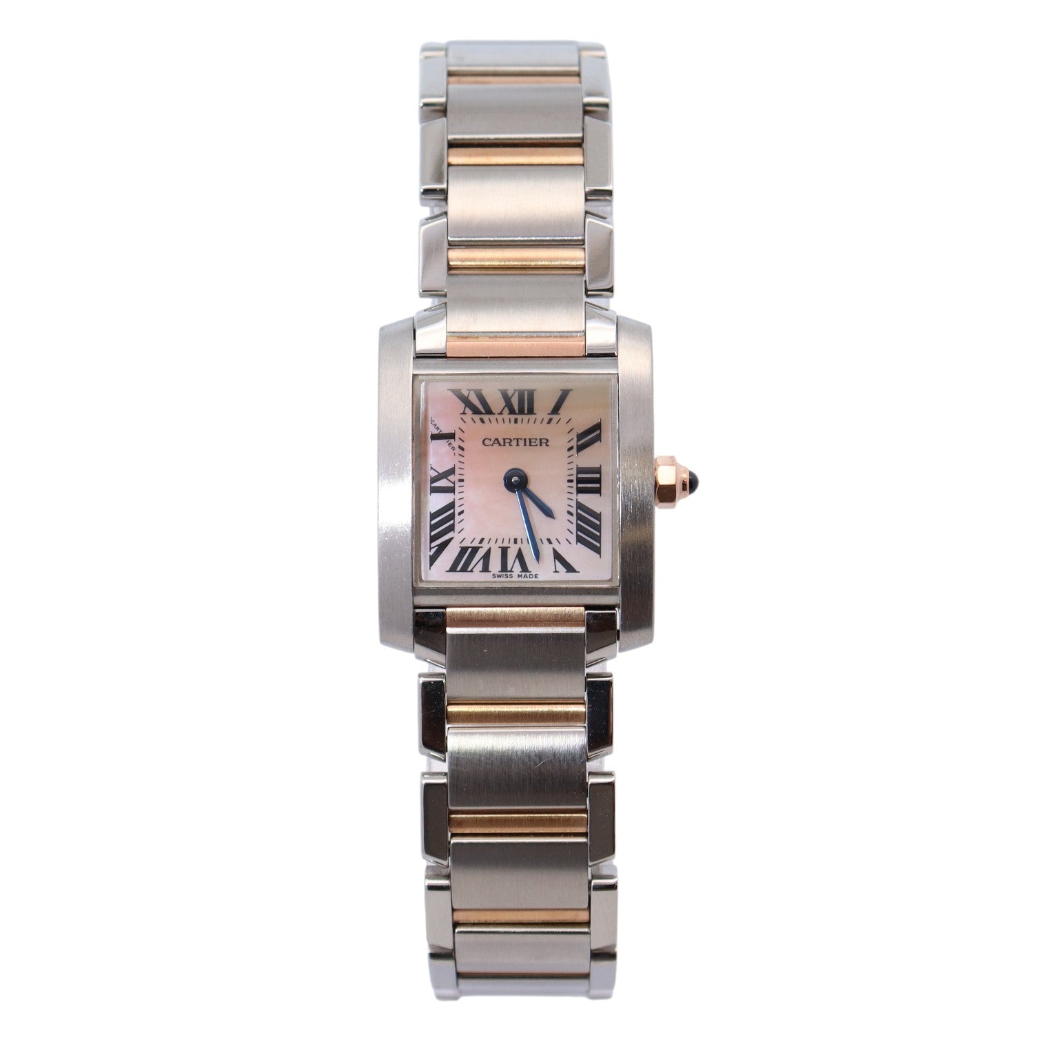 Cartier Tank 20mm Pink Mother of Pearl Dial Watch Ref# W51027Q4 - Happy Jewelers Fine Jewelry Lifetime Warranty