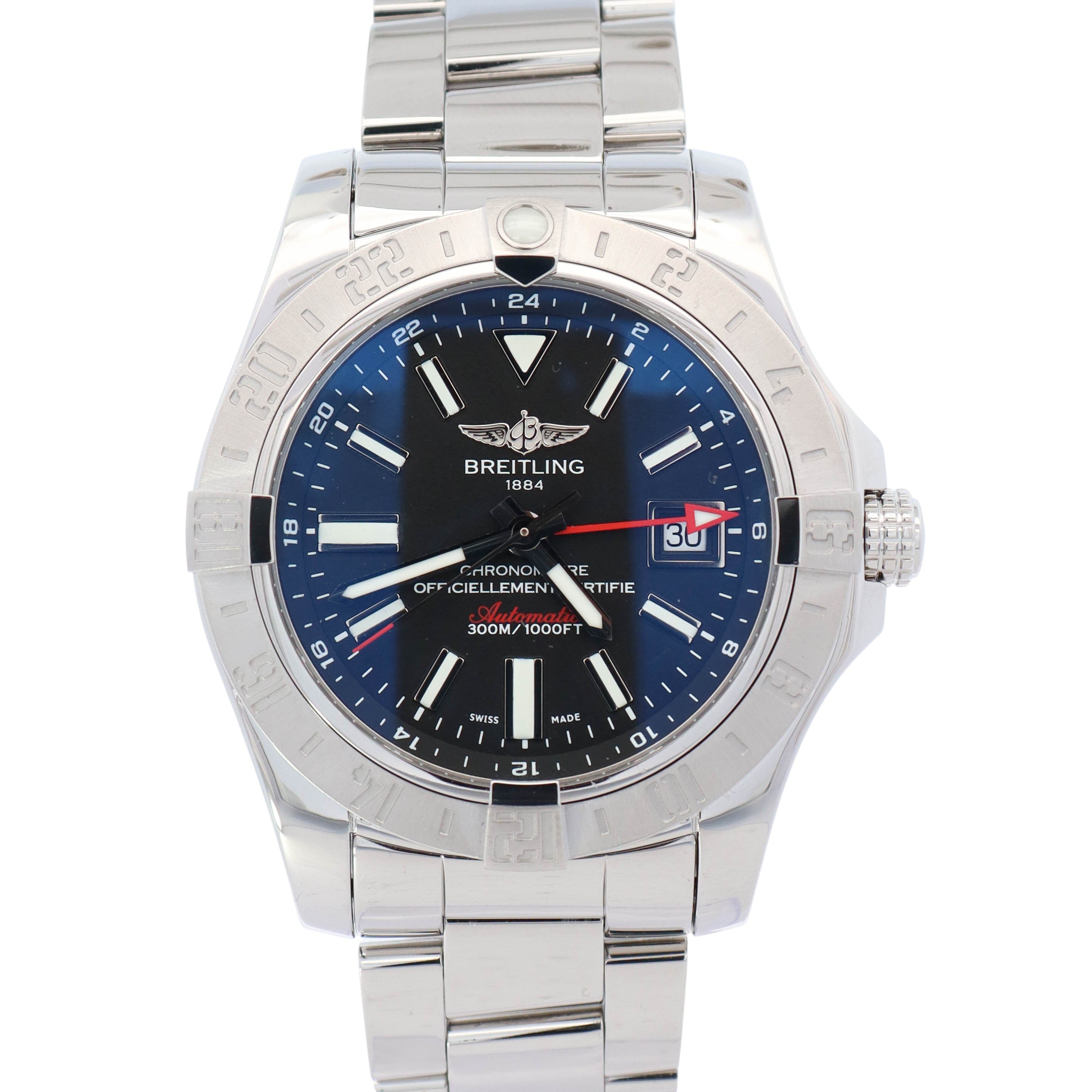 Breitling Avenger II 43mm Black Dial Watch Ref# A3239011/BC35 - Happy Jewelers Fine Jewelry Lifetime Warranty