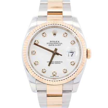 Rolex Datejust 36mm White Dial Watch Ref# 116233 - Happy Jewelers Fine Jewelry Lifetime Warranty