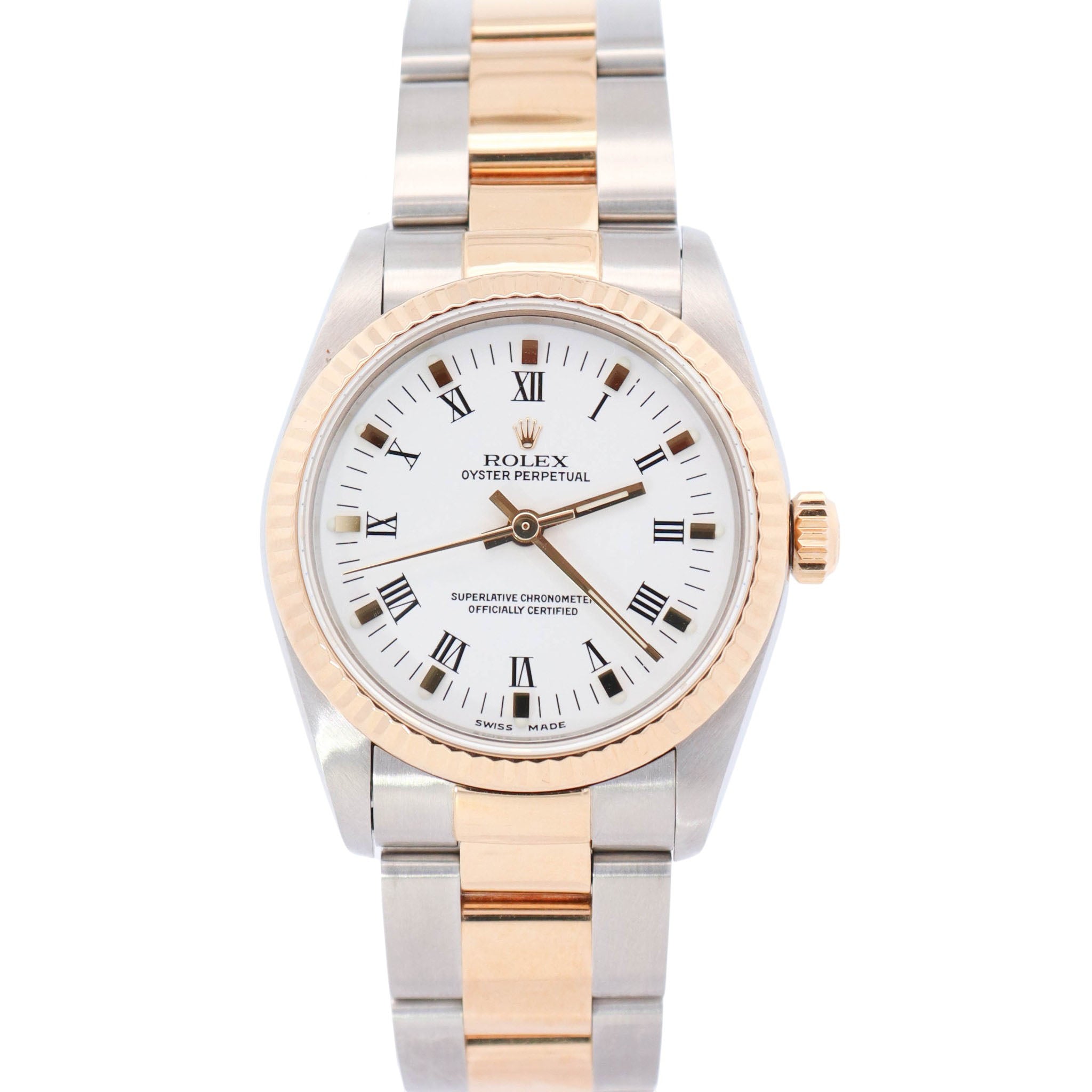 Rolex Oyster Perpetual 31mm White Dial Watch Ref# 77513