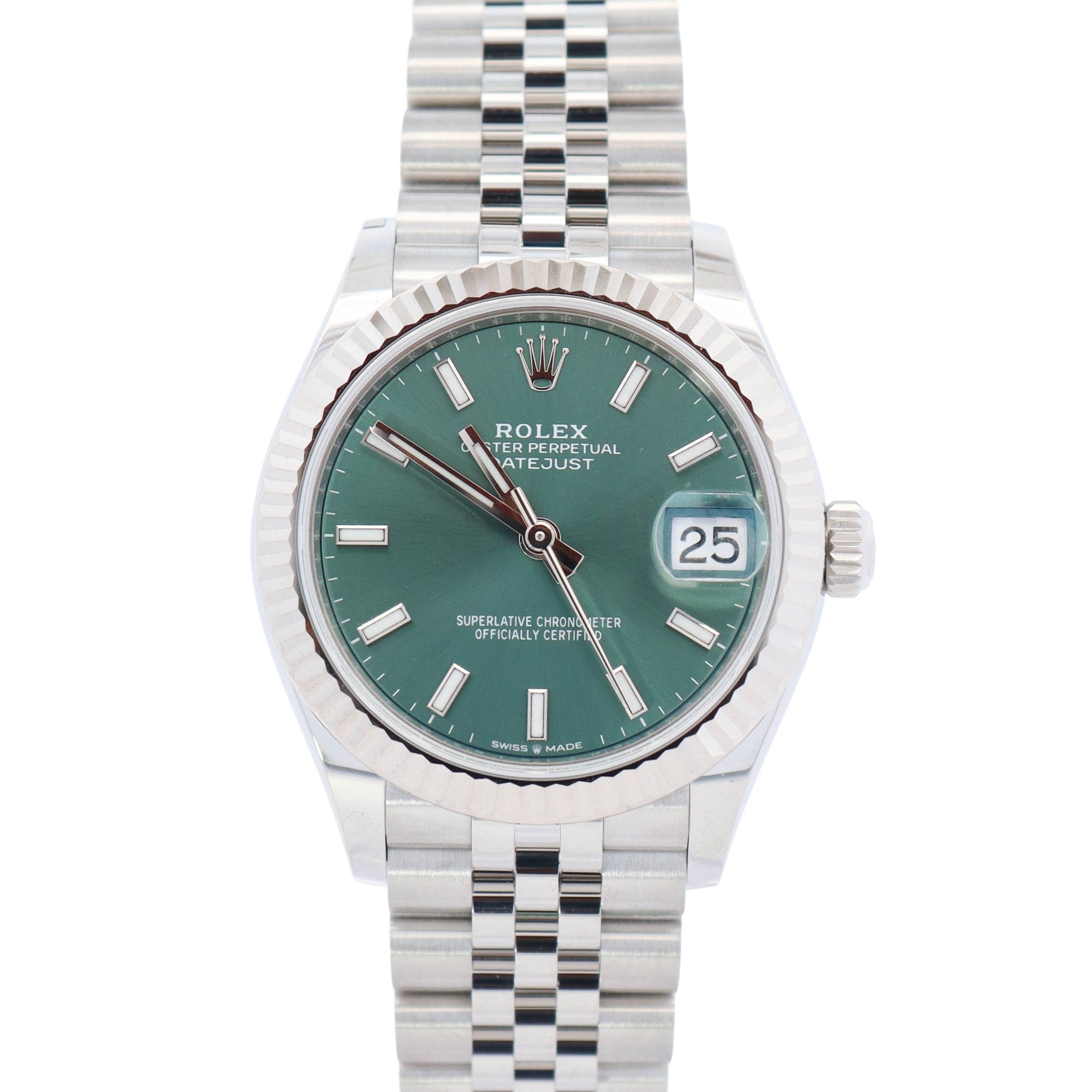Rolex Datejust 31mm Green Dial Watch Ref# 278274 - Happy Jewelers Fine Jewelry Lifetime Warranty