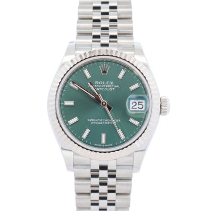 Rolex Datejust 31mm Green Stick Dial Watch Ref# 278274