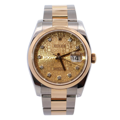 Rolex Datejust 36mm Champagne Dial Watch Ref# 116203