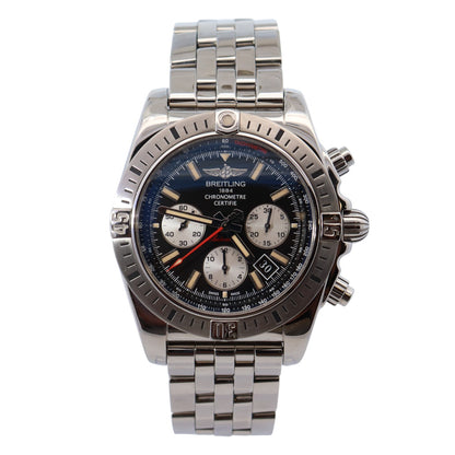 Breitling Chronomat 44mm Black Dial Watch Ref# AB0115 - Happy Jewelers Fine Jewelry Lifetime Warranty