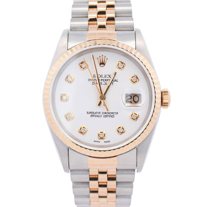 Rolex Datejust 36mm White Dial Watch Ref# 16233 - Happy Jewelers Fine Jewelry Lifetime Warranty