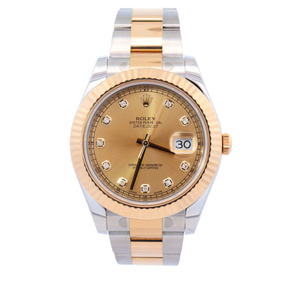Rolex Datejust 41mm Champagne Dial Watch Ref# 116333 - Happy Jewelers Fine Jewelry Lifetime Warranty