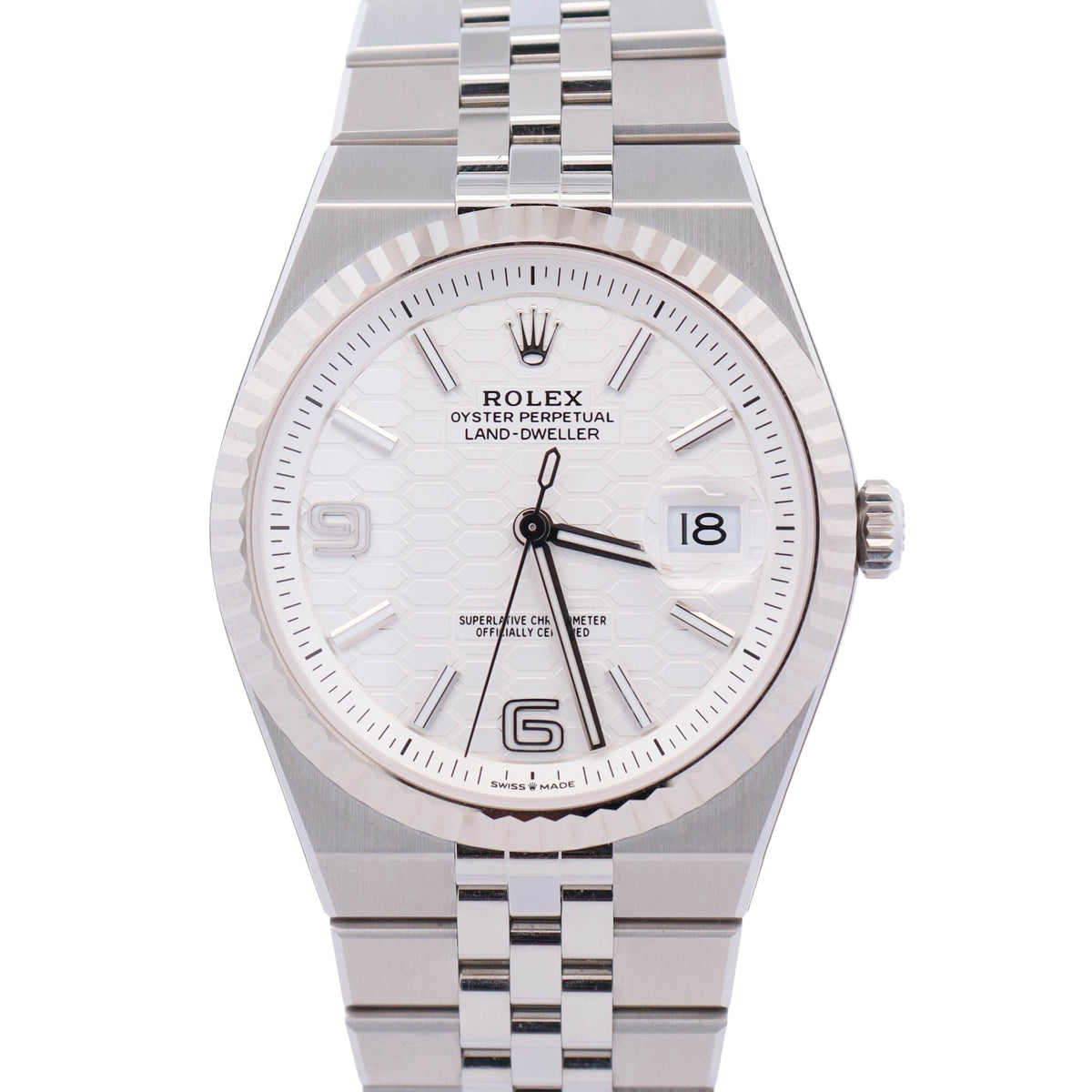 Rolex Land-Dweller 40mm White Dial Watch Ref# 127334