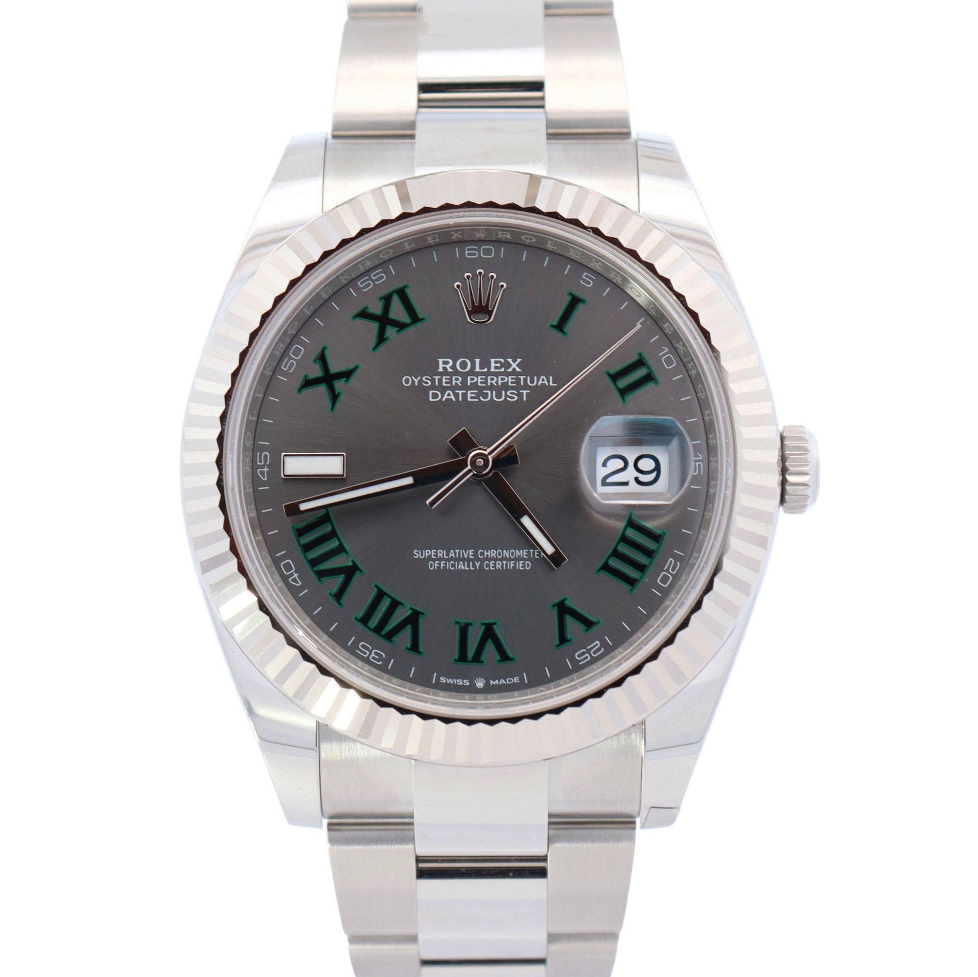 Rolex Datejust 41mm Wimbledon Dial Watch Ref# 126334 - Happy Jewelers Fine Jewelry Lifetime Warranty
