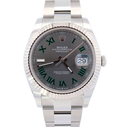 Rolex Datejust 41mm Wimbledon Dial Watch Ref# 126334 - Happy Jewelers Fine Jewelry Lifetime Warranty
